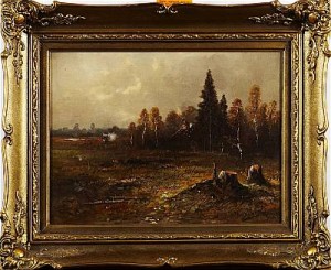 Skogsvy Med Fåglar by Moritz MÜLLER - auction artwork with signature