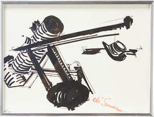 Composition by Mark Di SUVERO - auction artwork with signature