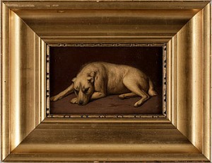 Sovande Hund by Edvard LEHMANN - auction artwork with signature