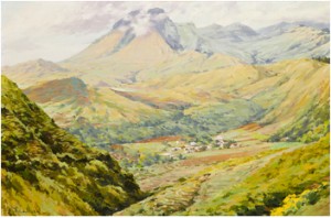 Indonesiskt Landskap Med By by Willem Van Der DOES