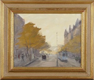 Birger Jarlsgatan Mot Torsten by Torsten LÖWGREN - auction artwork with signature