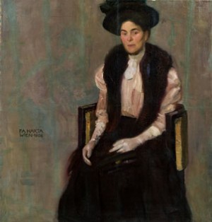 Portrait Of A Lady by Felix Albrecht HARTA - auction artwork with signature