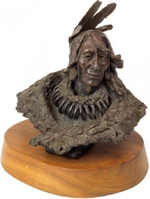 Indian Portrait Bust by Joe Neil BEELER