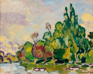 Le Lac Du Bois De Boulogne by Louis VALTAT