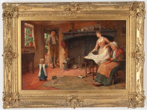 Interiörscen Med Familj by John SCOTT - auction artwork with signature
