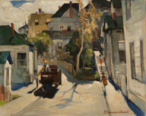Chavez Ravine by Redmond Stephens WRIGHT - auction artwork with signature