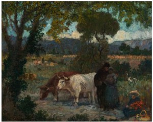 Fransk Sommerlandskap by Eugène Henri Alexandre CHIGOT