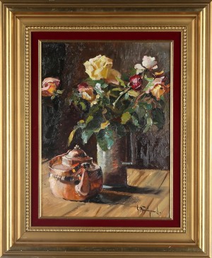 Blomsterstilleben by Gunnar BUNDGAARD - auction artwork with signature