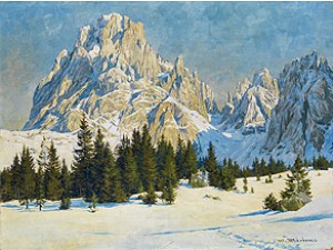 Winterliche Alpenlandschaft by Max MARTENS
