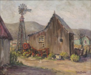 House And Windmill by Rolla Sims TAYLOR - auction artwork with signature