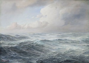Seascape by Johannes HOLST - auction artwork with signature