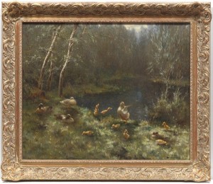 Ducks And Ducklings by Hendrik BREEDVELD - auction artwork with signature