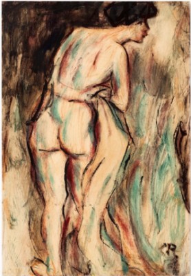 Female Nude From The Back by Christian ROHLFS