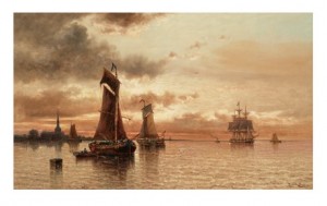 Couchant Doré Sur L'escaut by Auguste MUSIN
