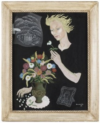 Kvinna Med Blommor by Edvarda LIE