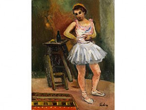 Ballerina Im Atelier by Adolphe Aizik FEDER