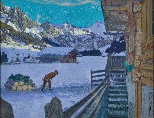 Winterabend Bei Adelboden by Waldemar Theophil FINK