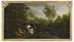 Landskap Med Jägare by Adriaen De GRYEFF
