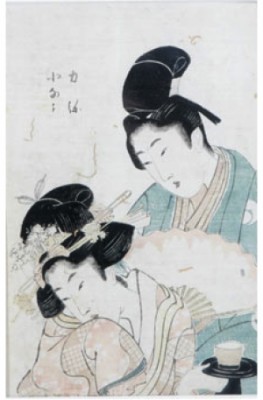 Två Bijin by KITAGAWA UTAMARO