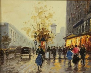 Paris Street Scene by Paul RENARD