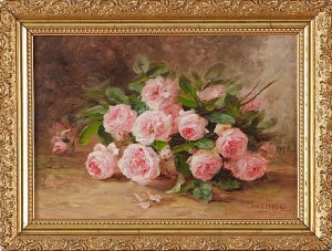 Blomsterstilleben by Louis LETSCH - auction artwork with signature