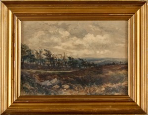 Landskapsbild by David The Younger COX - auction artwork with signature