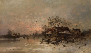Abendliche Winterlandschaft by Otto FEDDER - auction artwork with signature