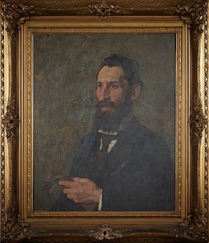 Mansporträtt by Oskar H. HAGEMANN - auction artwork with signature