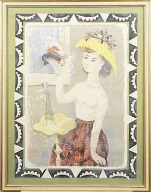 Flicka Med Hatt by Olle OLSSON HAGALUND