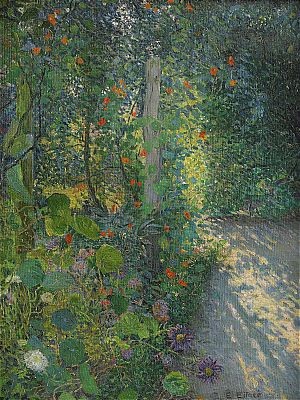 Solbelyst Sommarträdgård by Ernst W.h. EITNER - auction artwork with signature