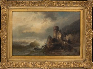 Stormig Kust by Franz Emil KRAUSE - auction artwork with signature