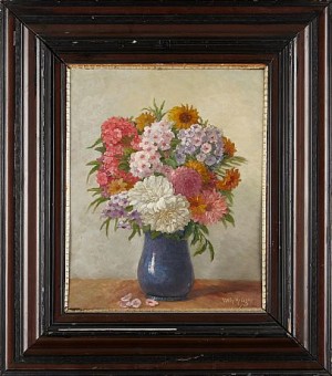 Blommor I Vas by Wilhelm KRÜGER - auction artwork with signature
