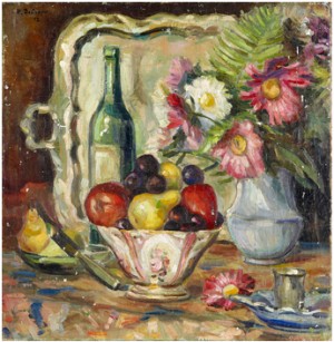 Still-life by Alexander Aleksandrovich DEINEKA