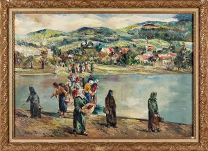 Figurer Vid Brygga by János Lajos TIHANYI - auction artwork with signature