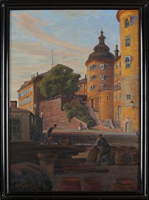 Motiv Från Riddarholmen by Birger PALME - auction artwork with signature