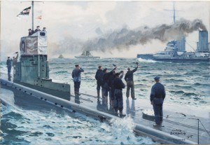 Greetings From The Submarine by Claus BERGEN - auction artwork with signature