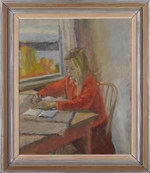 Hemarbete by Olof LARSÉN - auction artwork with signature