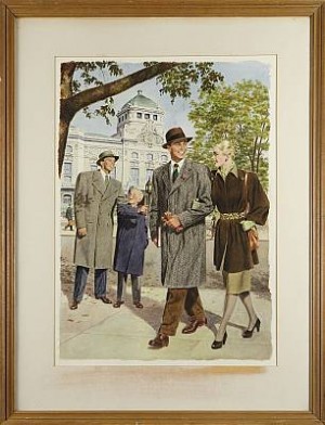 Elegant Sällskap På Nybroplan by Jacques DORMONT - auction artwork with signature