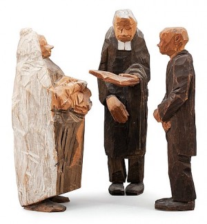 Brudpar Och Präst (3) by Axel ‘Döderhultarn’ PETERSSON