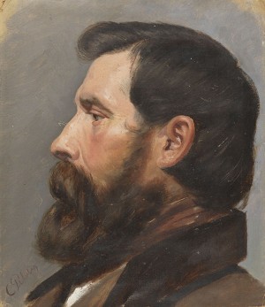 Männerkopf Im Profil by Karl Theodor Von PILOTY