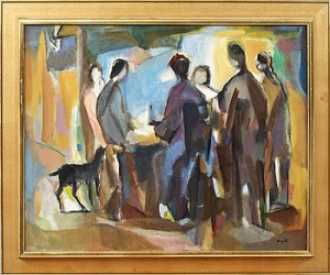 Le Repas Sur La Terasse by Jean MARZELLE