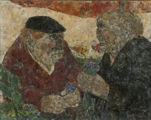 Man And Wife Selling Flowers by Akira TANAKA
