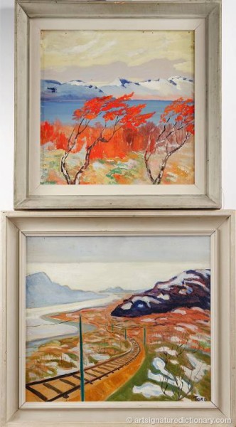 Fjällmotiv, 2 St by Kjell LEANDER-ENGSTRÖM