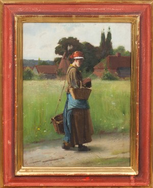 Kvinna Med Korgar by Carlton Alfred SMITH