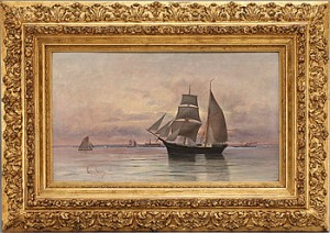 Fartyg I öresund by Valfrid NELSON