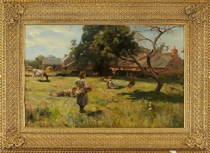 Sommaridyll Med Barn by William Miller FRAZER