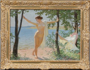 Kvinna Vid Vattenbryn by Max PIETSCHMANN - auction artwork with signature