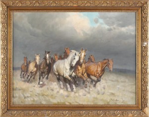 Galopperande Hästar by János VISKI
