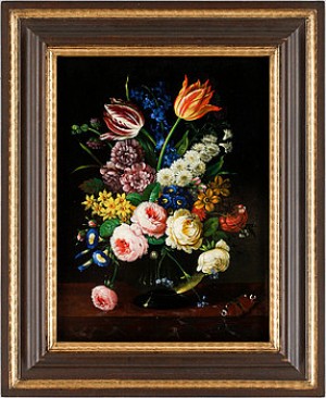 Blomsterstilleben Med Nässelfjäril by Erich Josef DOGARTH - auction artwork with signature