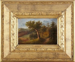 Skogslandskap Med Vandrare by A. BACHMANN - auction artwork with signature